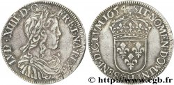 LOUIS XIV THE SUN KING Demi-écu à la mèche longue 1654 La Rochelle
