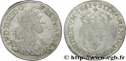 LOUIS XIV THE SUN KING Demi-écu au buste juvénile, 1er type 1661 Rennes