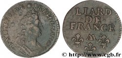 LOUIS XIV LE GRAND OU LE ROI SOLEIL Liard, 3e type, buste âgé 1694 Metz