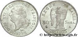 LOUIS XVI (MONARQUE CONSTITUTIONNEL) 30 sols dit au génie , type FRANÇOIS 1792 Paris