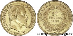 10 francs or Napoléon III tête laurée 1862 Strasbourg F.507/2