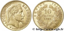 10 francs or Napoléon III tête laurée 1865 Paris F.507A/9