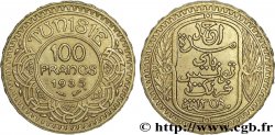 TUNISIE - PROTECTORAT FRANÇAIS - AHMED BEY 100 francs or 1935 Paris TTB