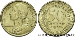 50 centimes Marianne, col à 4 plis 1962 Paris F.197/3