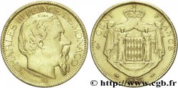 MONACO - PRINCIPAUTÉ DE MONACO - CHARLES III 100 francs or 1886 Paris