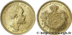 SUÈDE - ROYAUME DE SUÈDE - OSCAR II 20 kronor, 3e type 1890 Stockholm