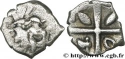 VOLQUES TECTOSAGES (région de Toulouse) Drachme “à la tête cubiste”