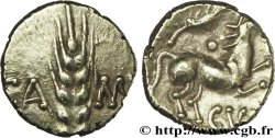BRETAGNE - CATUVELLAUNI et TRINOVANTES Quart de statère d or CAMV à l épi