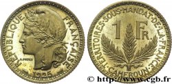 KAMERUN - FRANZÖSISCHE MANDAT 1 franc, pré-série de Morlon poids lourd, 5 grammes 1925 Paris ST