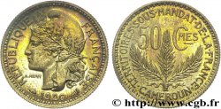 CAMERUN - Mandato Francese 50 centimes léger - Essai de frappe de 50 cts Morlon - 2 grammes 1926 Paris MS