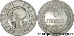 Concours de 5 francs, essai de Cochet en nickel 1933 Paris VG.5354 