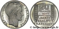 Essai de 20 francs Turin, poids moyen 1939 Paris G.853