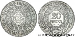 TROISIÈME RÉPUBLIQUE - MAROC SOUS PROTECTORAT FRANÇAIS Essai 20 francs en aluminium AH 1352 1933 Paris