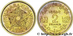 TROISIÈME RÉPUBLIQUE - MAROC SOUS PROTECTORAT FRANÇAIS Essai de 2 francs 1942 Paris