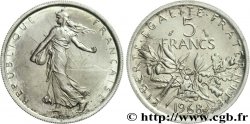 Pré-série de 5 francs Semeuse, nickel en Cupro-nickel-Argenté 1968 Paris F.340/12 var.