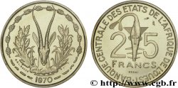 ÉTATS DE L AFRIQUE DE L OUEST (BCEAO) Essai 25 Francs masque / antilope 1970 Paris FDC
