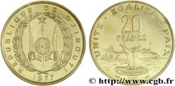 DJIBOUTI Essai de 20 Francs voilier traditionnel et paquebot 1977 Paris