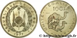 GIBUTI Essai de 100 Francs  emblème / dromadaires 1977 Paris MS