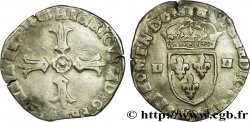 HENRI IV LE GRAND Quart d écu, croix feuillue de face 1605 Bordeaux