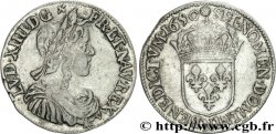 LOUIS XIV LE GRAND OU LE ROI SOLEIL Demi-écu à la mèche longue 1650 Montpellier