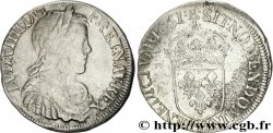 LOUIS XIV LE GRAND OU LE ROI SOLEIL Demi-écu à la mèche longue 1651 Bayonne