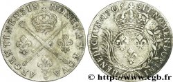 LOUIS XIV THE SUN KING Trente-trois sols aux insignes 1705 Strasbourg