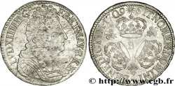 LOUIS XIV THE SUN KING Écu aux trois couronnes 1709 Rouen