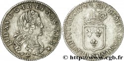 LOUIS XV THE WELL-BELOVED Tiers d écu de France avec buste du petit louis d’argent 1720 Montpellier
