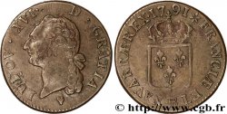 LOUIS XVI (MONARQUE CONSTITUTIONNEL) Sol dit à l écu 1791 Strasbourg