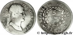 5 francs Bonaparte Premier consul, flan large 1804 Toulouse F.301/20