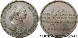 Monnaie de visite au module de 2 francs pour Maximilien de Bavière, refrappe postérieure 1806  VG.1506 