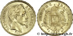 20 francs or Napoléon III, tête laurée 1867 Paris F.532/15