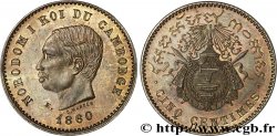 SECOND EMPIRE - CAMBODIA Essai de 5 centimes 1860 Bruxelles (?) MS