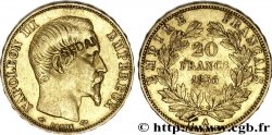 20 francs or Napoléon III, tête nue, contremarqué SEDAN 1856 Paris F.531/9