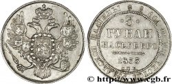 RUSSIA - NICOLAS Ier 3 roubles en platine 1835 Saint-Pétersbourg