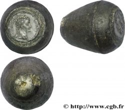 TIBERIO Coin monétaire de revers avec un denier enchâssé