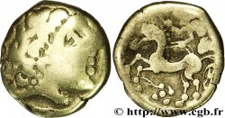 CARNUTES (Région de la Beauce) Quart de statère d’or pâle - “type à la rosace”