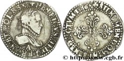 HENRI III Demi-franc au col gaufré 1586 Paris