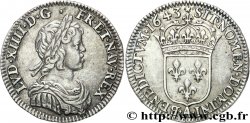 LOUIS XIV THE SUN KING Douzième d écu à la mèche courte 1643 Paris, Monnaie de Matignon