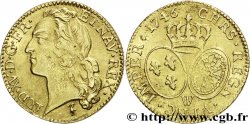 LOUIS XV DIT LE BIEN AIMÉ Louis d’or aux écus ovales, tête ceinte d’un bandeau 1746 Lille