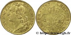 LOUIS XV DIT LE BIEN AIMÉ Louis d’or aux écus ovales, tête ceinte d’un bandeau 1747 Lille
