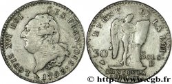 LA CONVENTION 30 sols dit au génie , type FRANÇOIS 1793 Lyon