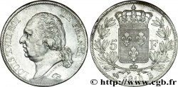 5 francs Louis XVIII, tête nue 1818 Rouen F.309/29