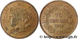 Concours de 10 centimes, piéfort quadruple de Domard, tranche inscrite 1848 Paris VG.3138 var.