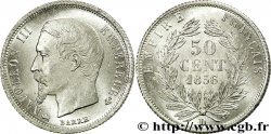 50 centimes Napoléon III, tête nue 1856 Lyon F.187/7