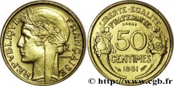Essai-piéfort de 50 centimes Morlon, avec raisin, sans fruit 1931 Paris F.192/1P