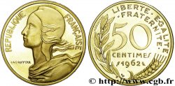 Piéfort Br-Al de 50 centimes Marianne, col à 4 plis 1962 Paris G.427 P ST