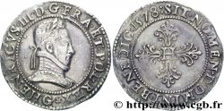 HENRI III Franc au col plat 1578 Poitiers