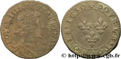 LOUIS XIII LE JUSTE Double tournois, type 7, légende fautée (TOVNOIS) 1630 Paris
