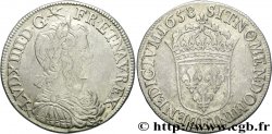 LOUIS XIV THE SUN KING Demi-écu dit “à la mèche longue” 1658 Tours